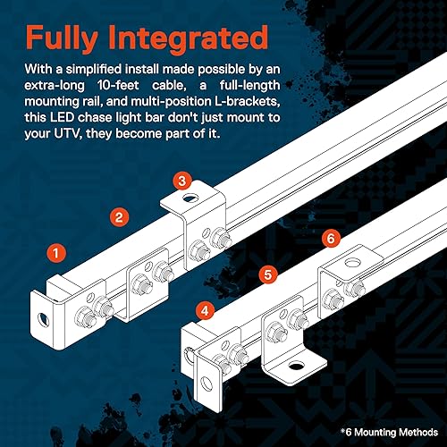 Miniatura 6 de Barra de luces LED de movimiento continuo de 35pulgadas para vehículos utilitarios todoterreno, 8modos de destellos, resistencia al agua IP67, luz