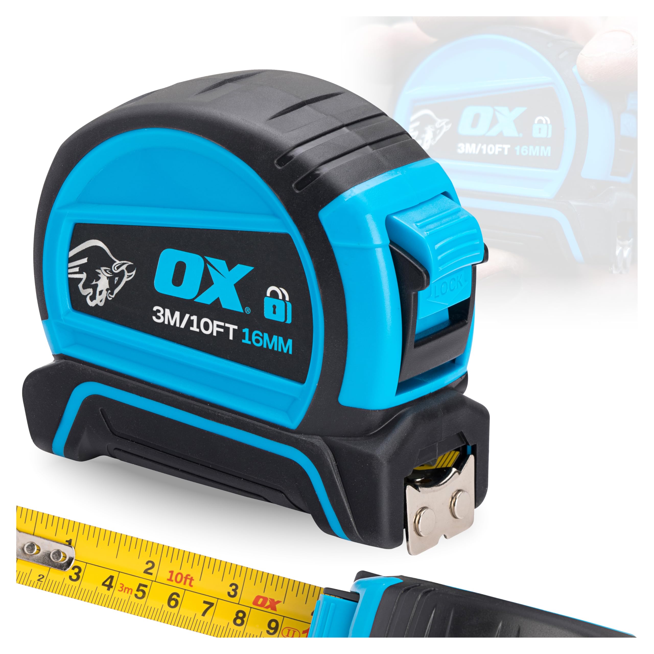 Ox Tools Blue Ox Pro Dual Auto Lock Tape Measure - 3M
