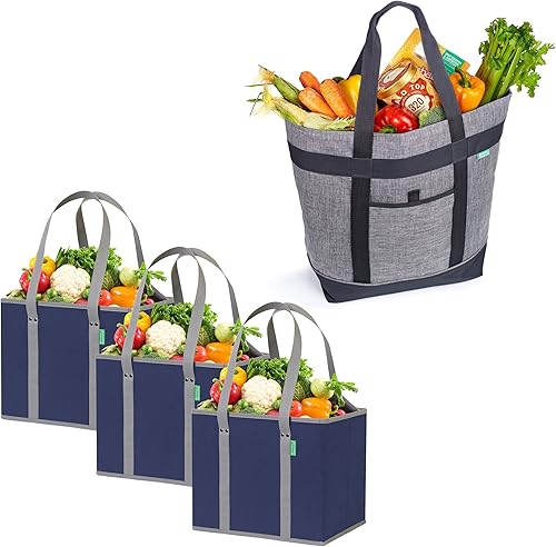 Creative Green Life Combo de bolsas reutilizables para comestibles y bolsas enfriadoras