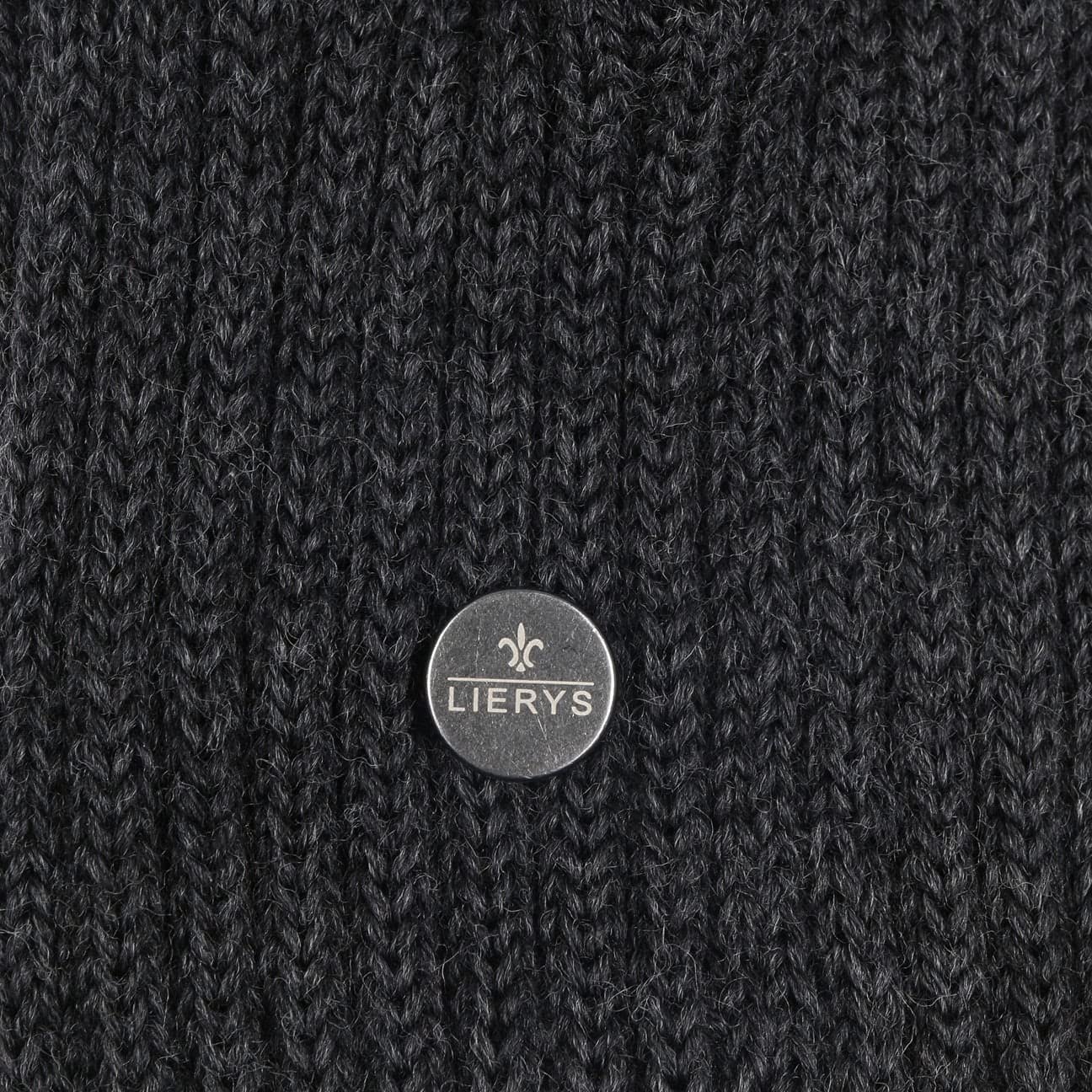 Lierys Guantes de punto con dedos merino unicolor Hecho en Italia Hombre Otono Invierno