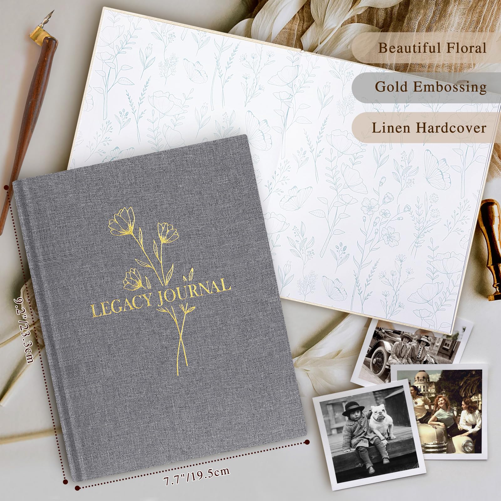 Lanpn Grandparents Legacy Journal Book with Prompts, Tell Me Your Life Story Memory Book to Fill Out - Image 2