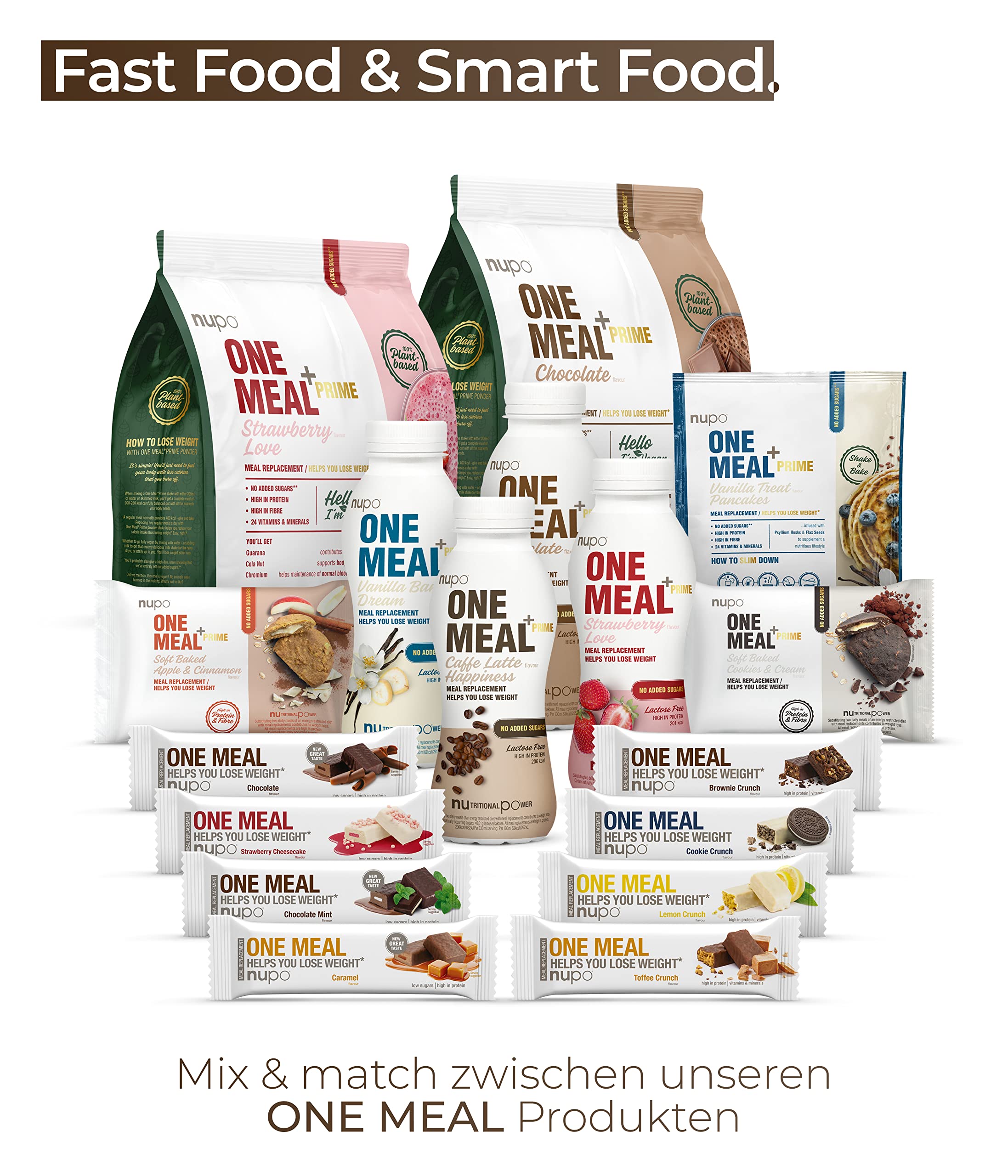 NUPO One Meal Bar – Cioccolato I Gustose barrette sostitutive del pasto per una dieta equilibrata I Ti aiuta a perdere peso I Alto contenuto di proteine I 24 vitamine e minerali I 24 x 60g