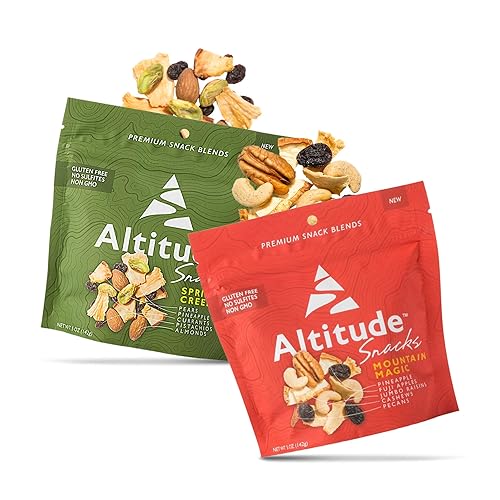 Mountain Magic and Spring Creek Trail Mix, sin azúcares añadidos, frutas secas y nueces mixtas aperitivos saludables, aperitivos de senderismo y
