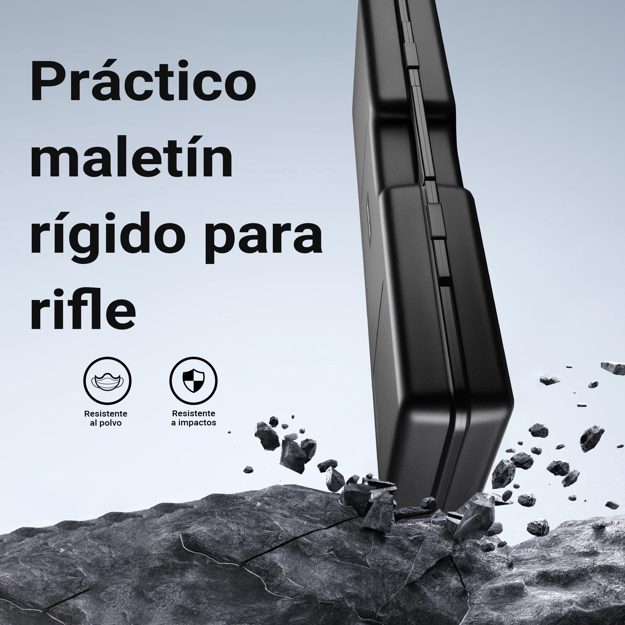 WilTec Maletín para Armas largas con Espuma pre-Cortada Compacto y Ligero de PP para Transporte Seguro de Rifles y escopetas con asa ergonómica