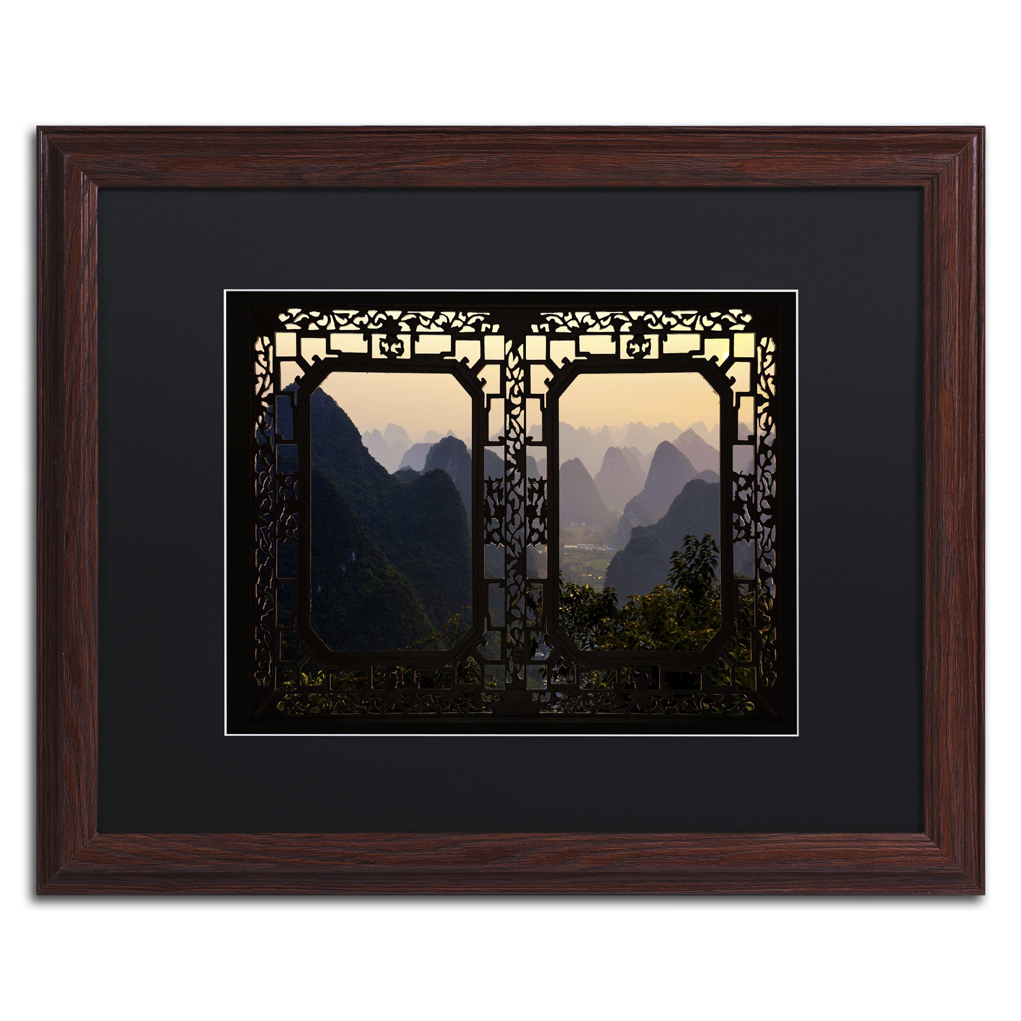 Hills View by Philippe Hugonnard, Black Matte, Wood Frame 16x20-Inch