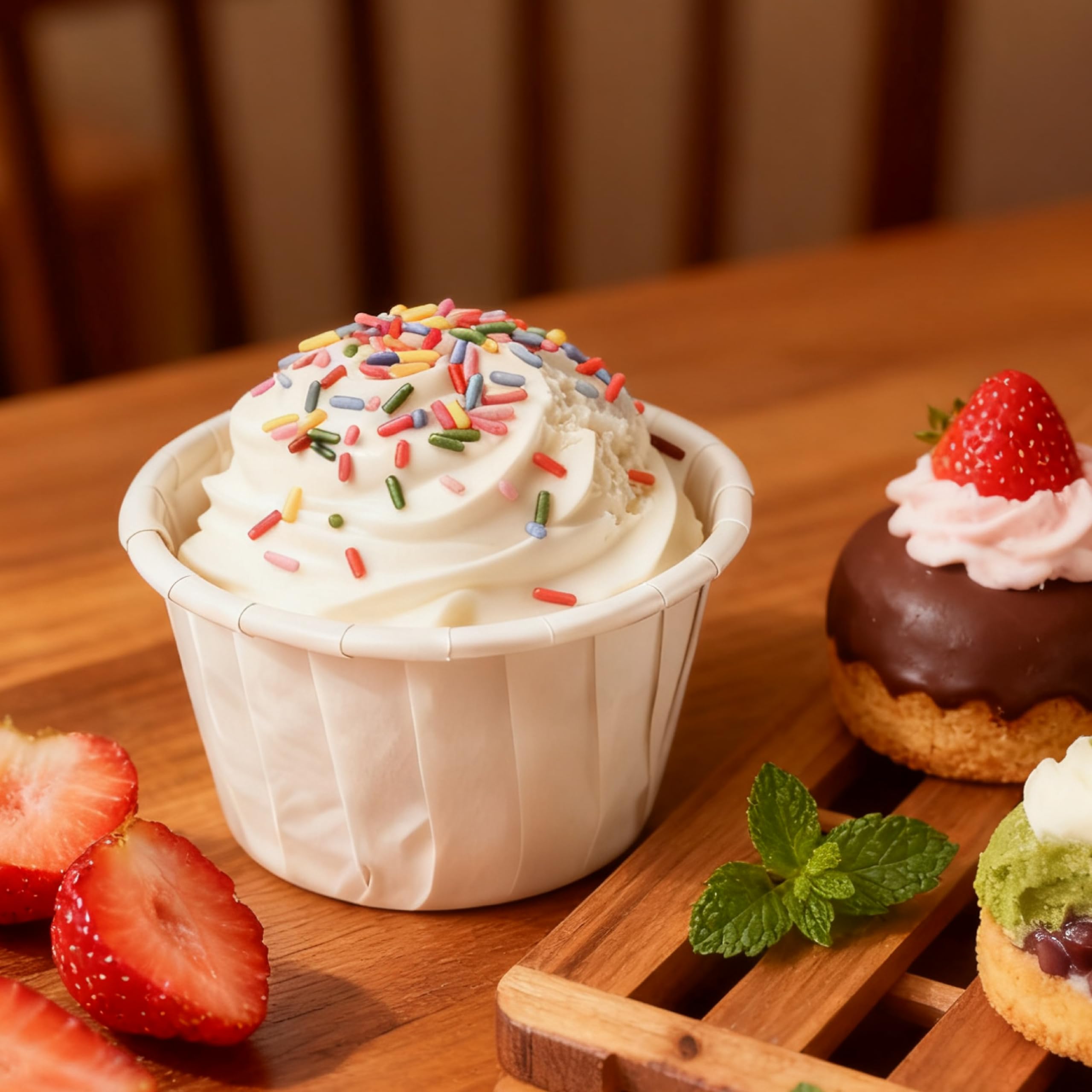 150 Pcs moldes de papel para muffins, capacillos para cupcakes, moldes para cupcakes y muffins, para bodas, Halloween, cumpleaños y fiestas navideñas (blanco) - 4