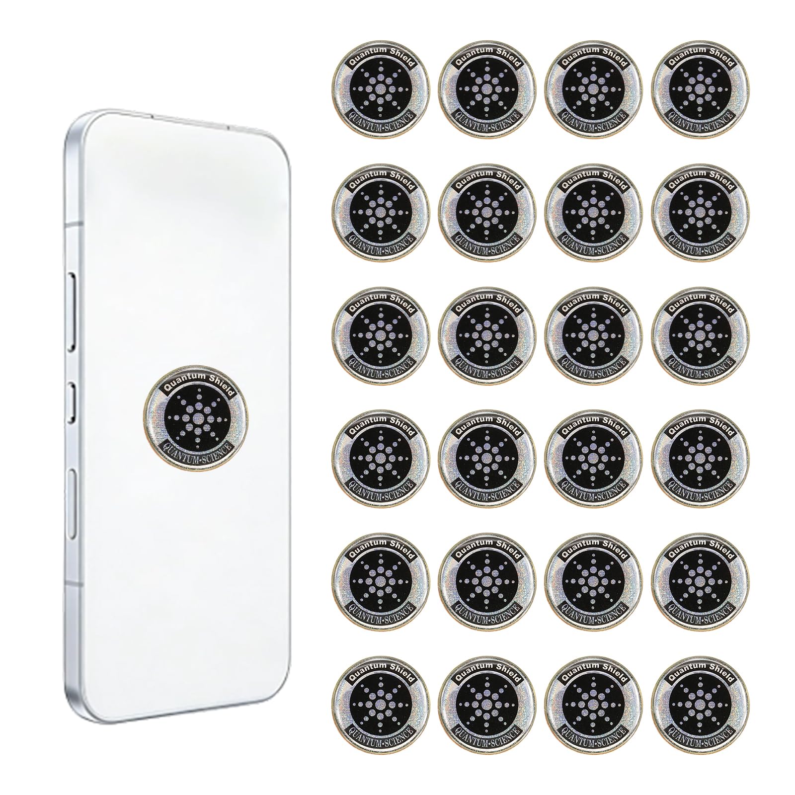 Autocollants de protection de téléphone argent 2,5 cm anti ondes tablette
