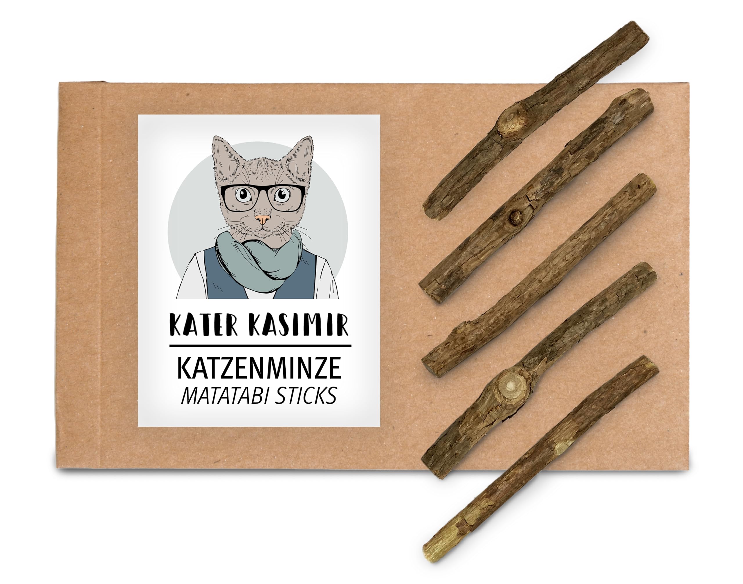 Kater Kasimir Matatabi Sticks (Katzenminze Sticks) als Katzenspielzeug oder Kausticks für die Zahnpflege