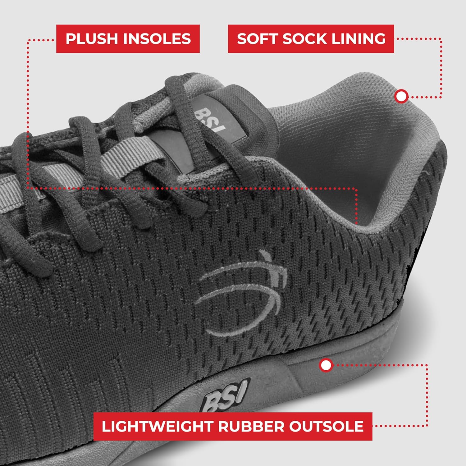 BSI Men’s Sport Glide Shoes - Lightweight Shoes with Cushioned Support for Men - Image 3