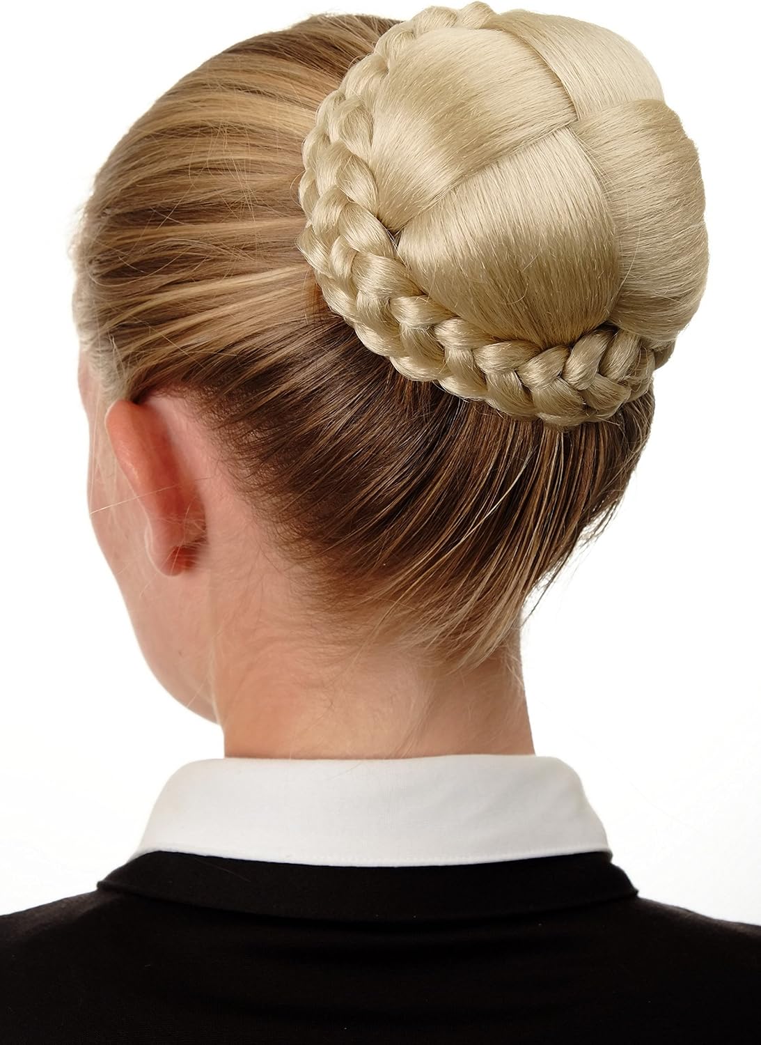 WIG ME UP - N796-88 Hairbun Hairpiece bun hair knot braided elaborate braided plaited rim traditional custom light bright blond - Image 3