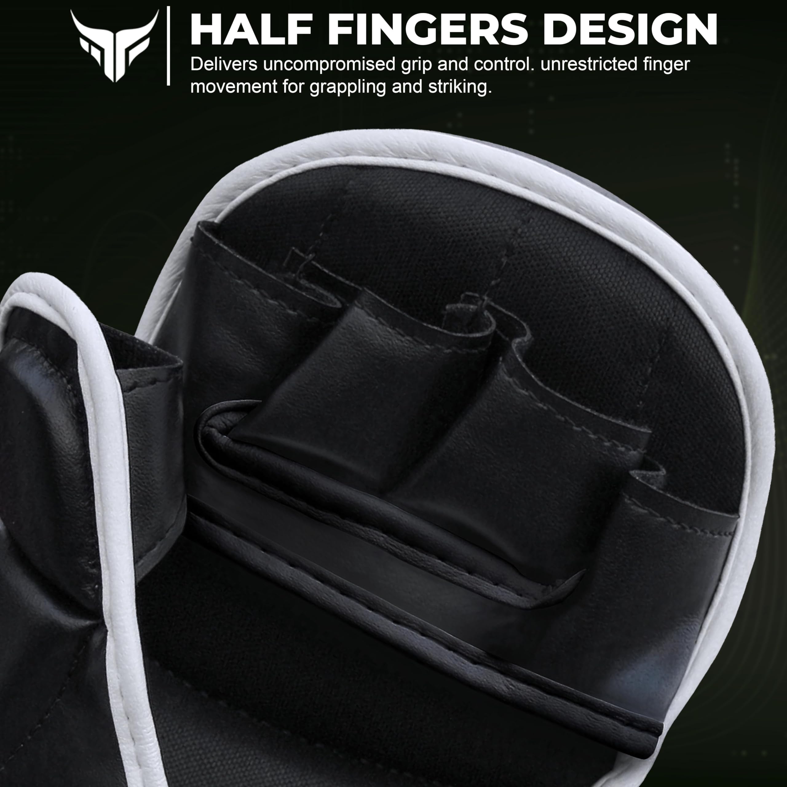 Mytra Fusion Gants MMA avec Paume Ouverte et Support de Poignet réglable, Gant MMA pour Sparring, Grappling, Cage Fighting, Combat Sports, Kickboxing, Punching Bag and Martial Arts