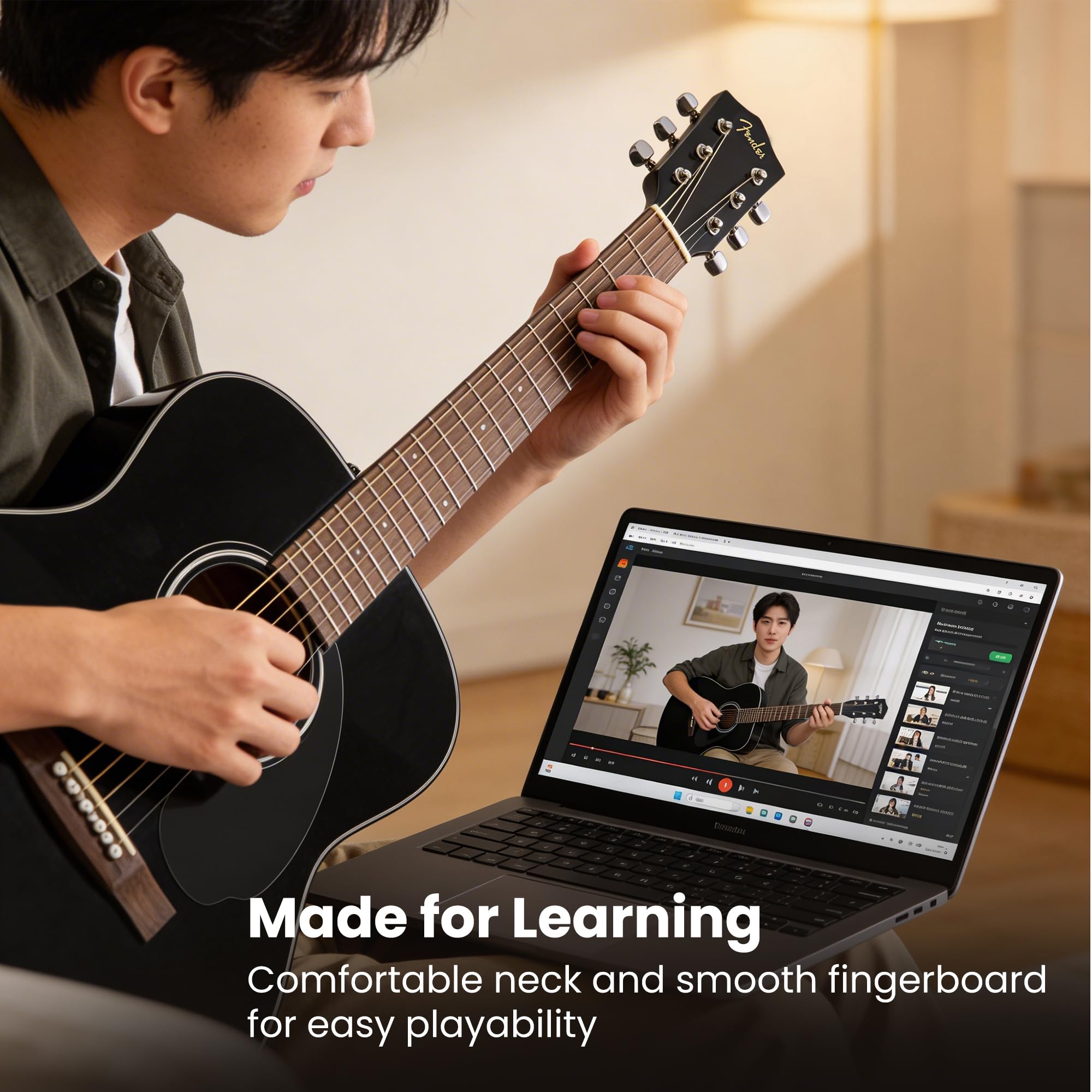 Amazon | Fender CC-60S コンサート アコースティックギター
