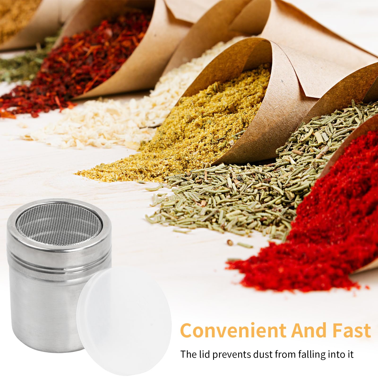 CO-FOUR® Set shaker per spezie da 12 pezzi in acciaio inossidabile per