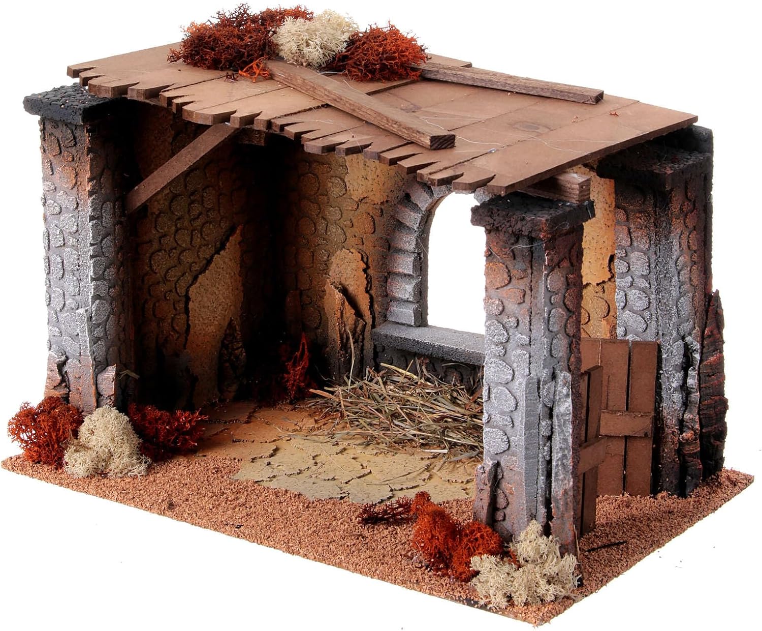 Holyart Nativity Scene Stable 30X40X25 cm for Figurines 12-16 cm