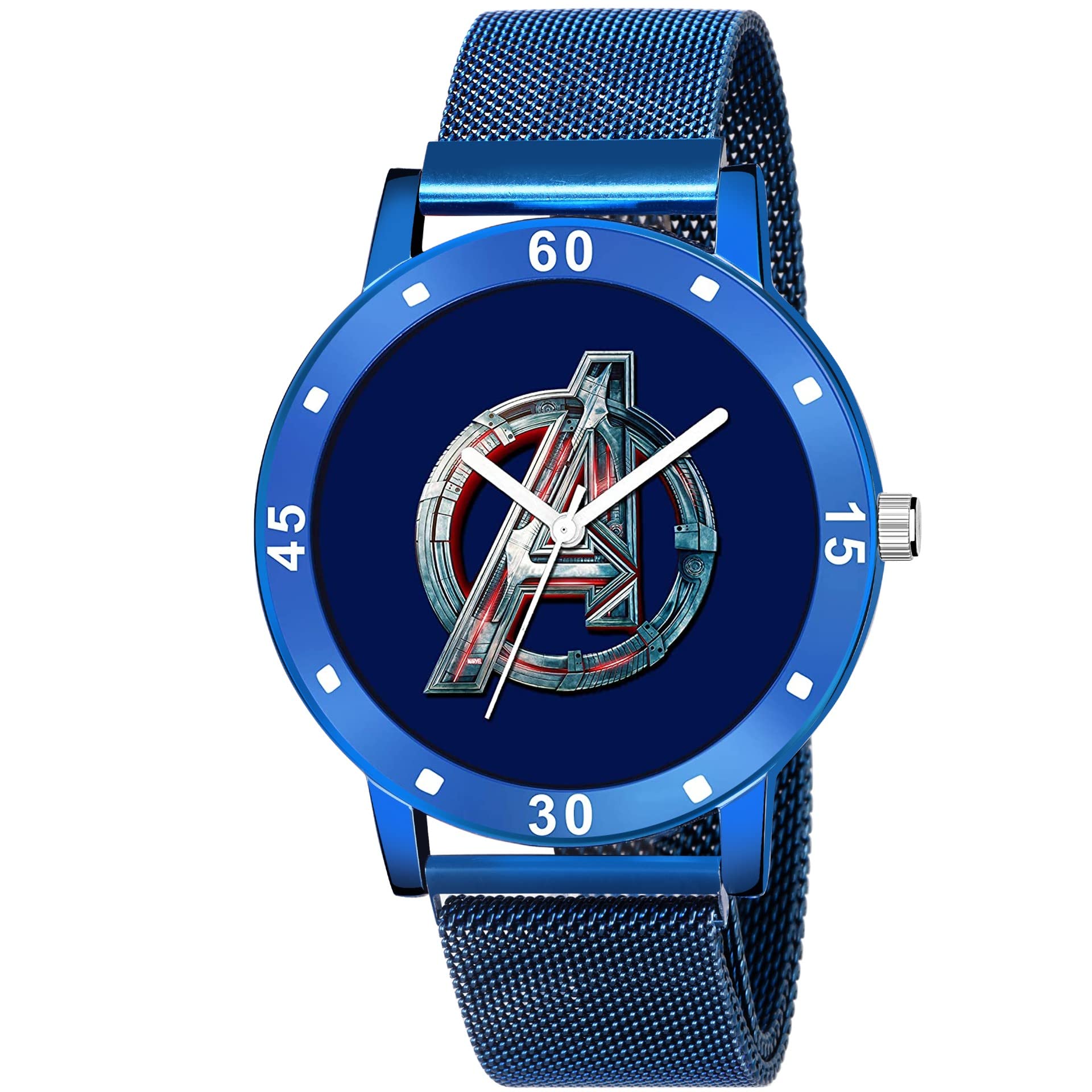 KIARVI GALLERY Analogue Avenger Print Dial Magnetic Metal Strap Boys and Mens Watches (Blue) (B09QX4GSGJ) Amazon Price History, Amazon Price Tracker