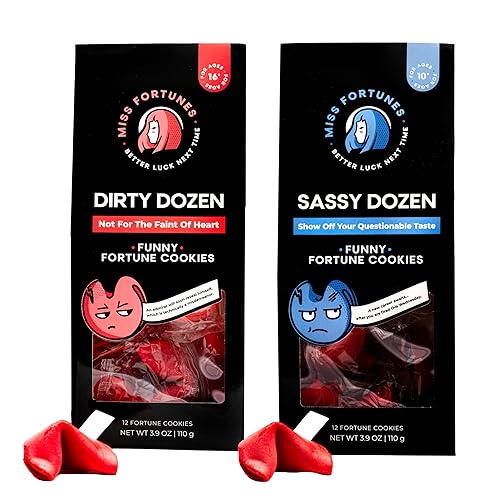 Miss Fortunes, Funny Fortune Cookies, The Two Pack Shakur, escrito por escritores profesionales de comedia (paquete múltiple de 2 docenas de