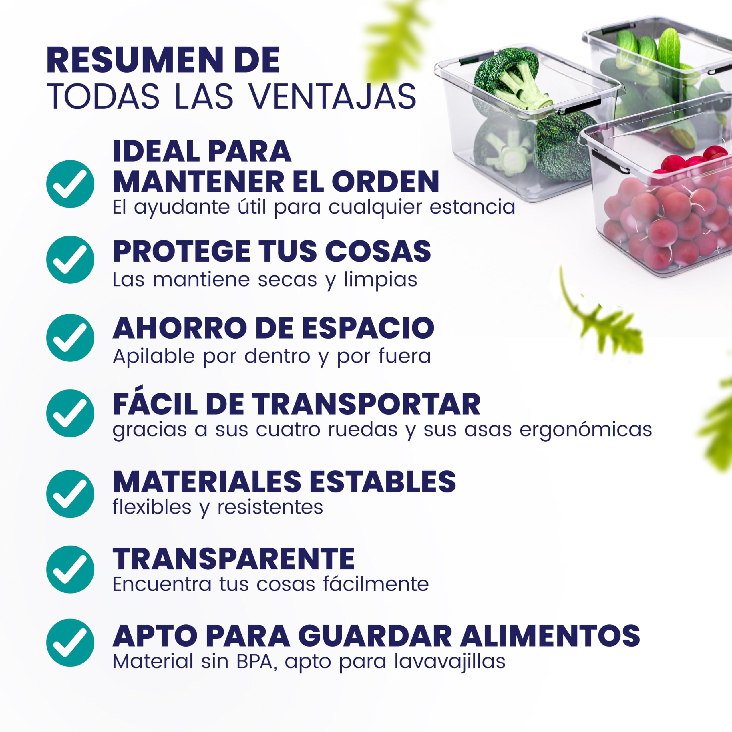 Deuba® 10x Cajas de Almacenaje con Tapa Apilables 2L Transparentes Juguetes Cocina Dormitorio libre de BPA Alimentos