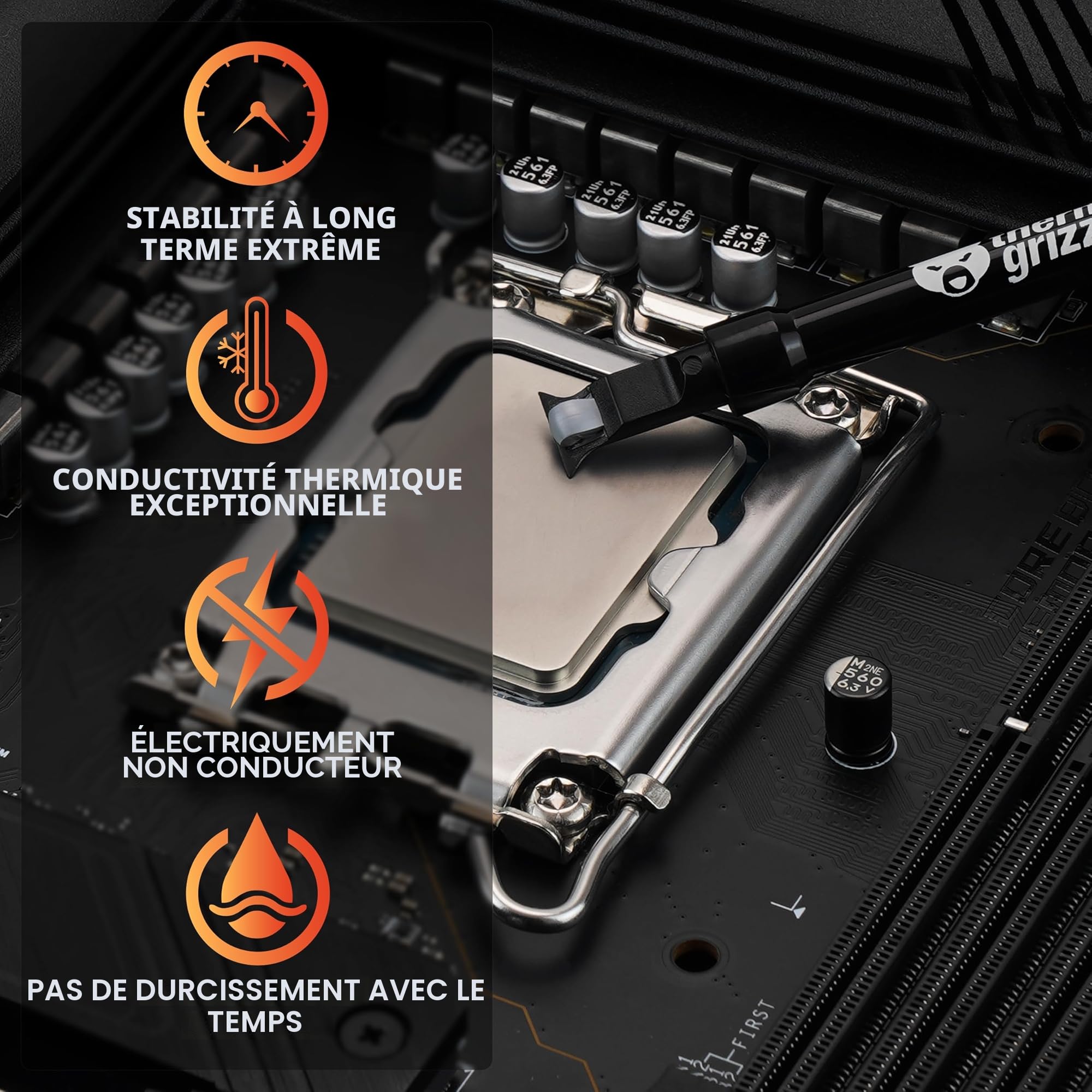 Thermal Grizzly Duronaut – 6 g – Durabilité améliorée et pâte Thermique Haute Performance – pour Une conductivité Thermique maximale Lors de l'overclocking CPU/GPU/PS4/PS5/Xbox