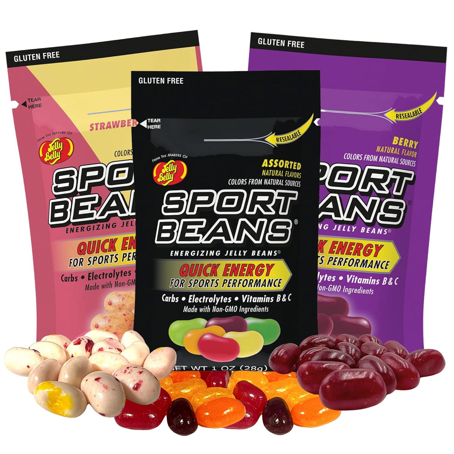 Energizing Sports Jelly Beans, Fruit Flavored Gummies with