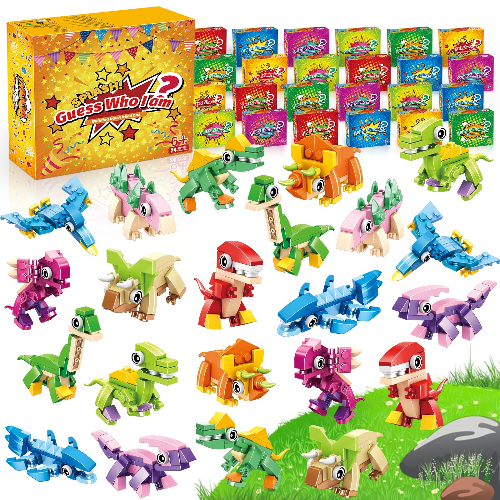 Amazon.com: Dinosaur Party Favors for Kids - 24 Pack 72 Kinds of