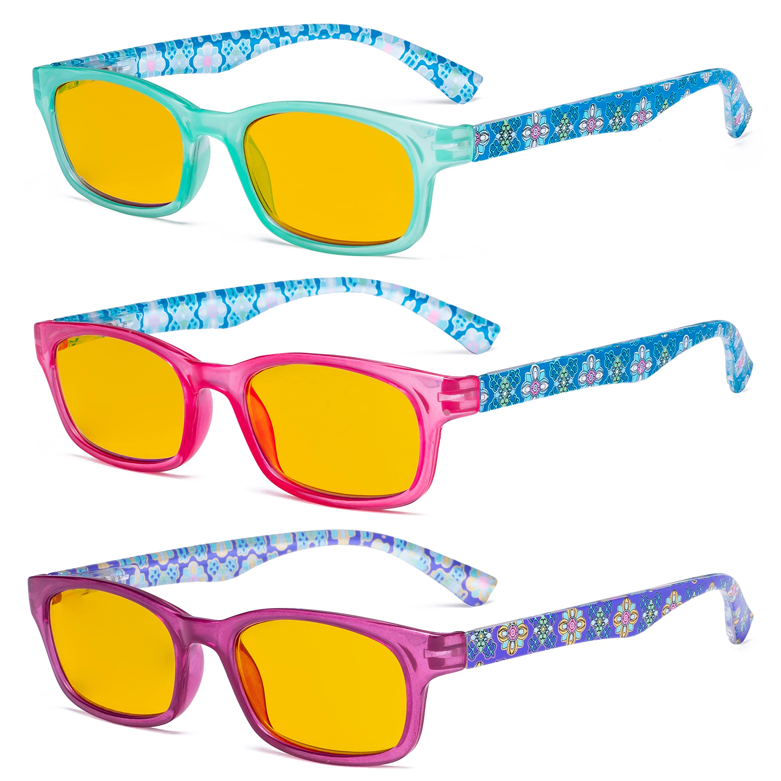 Eyekepper Womens Reading Glasses 3 Pack With comfort Spring Arms Classic Stylish Round Look-Crystal Clear Vision