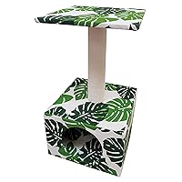 Croci Green Leaves - Tiragraffi Alto a Colonna 55 cm con Cuccia