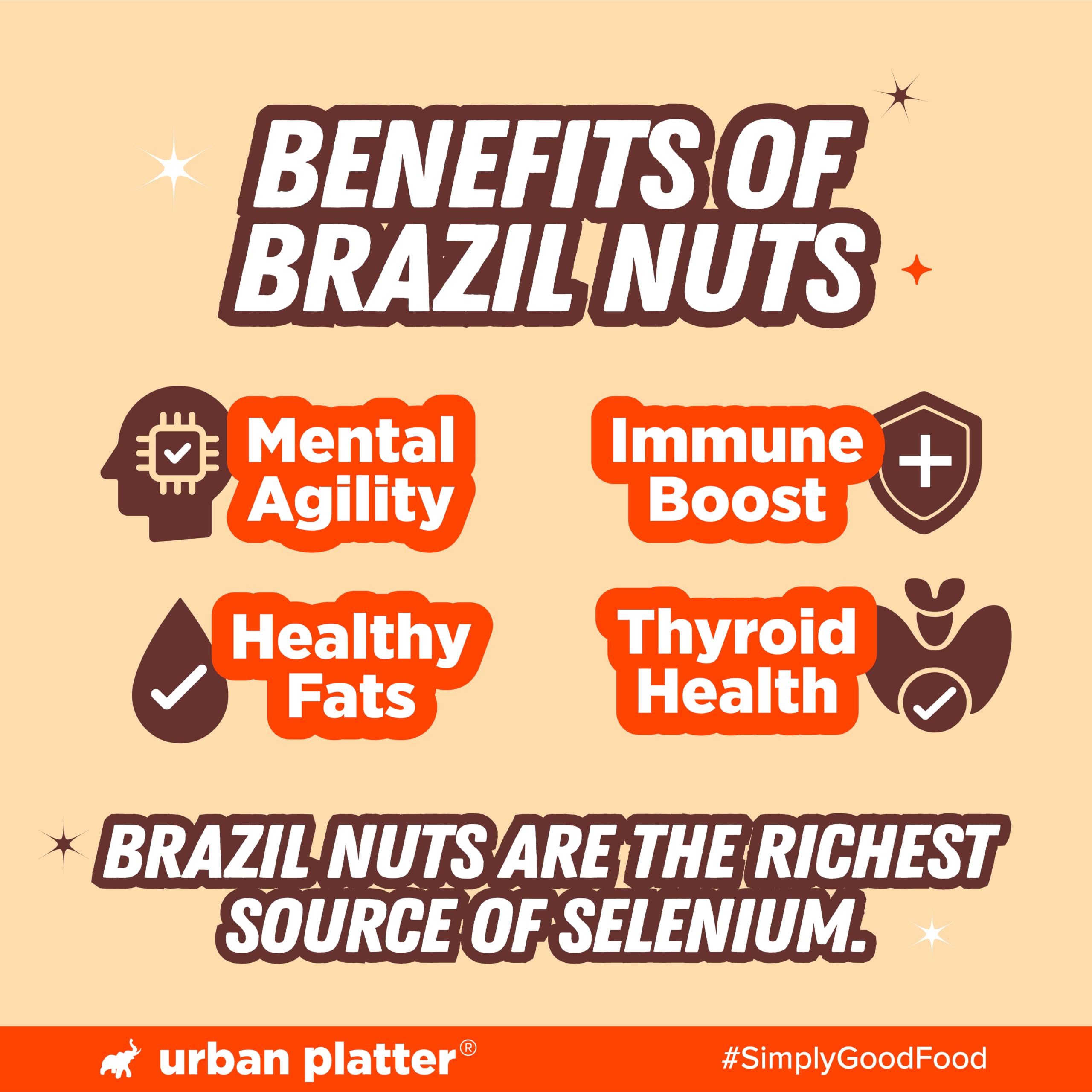 Urban Platter Brazil Nuts, 100g (Rich in Selenium | Superfood | Have 1 Daily | Product of Peru) 1