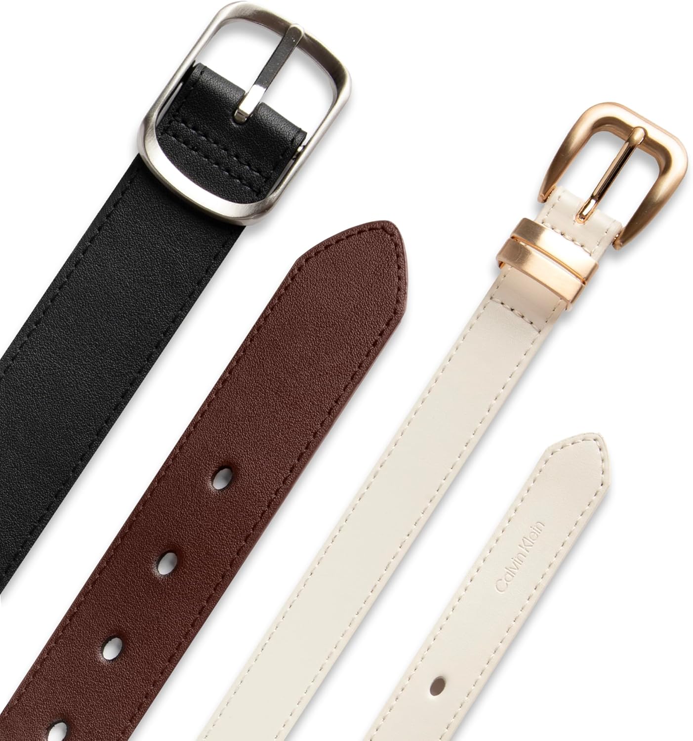 Calvin Klein womens 2-pack Slim Width Fashion Belt Set for Jeans, Dresses & Casual Wear - Image 7