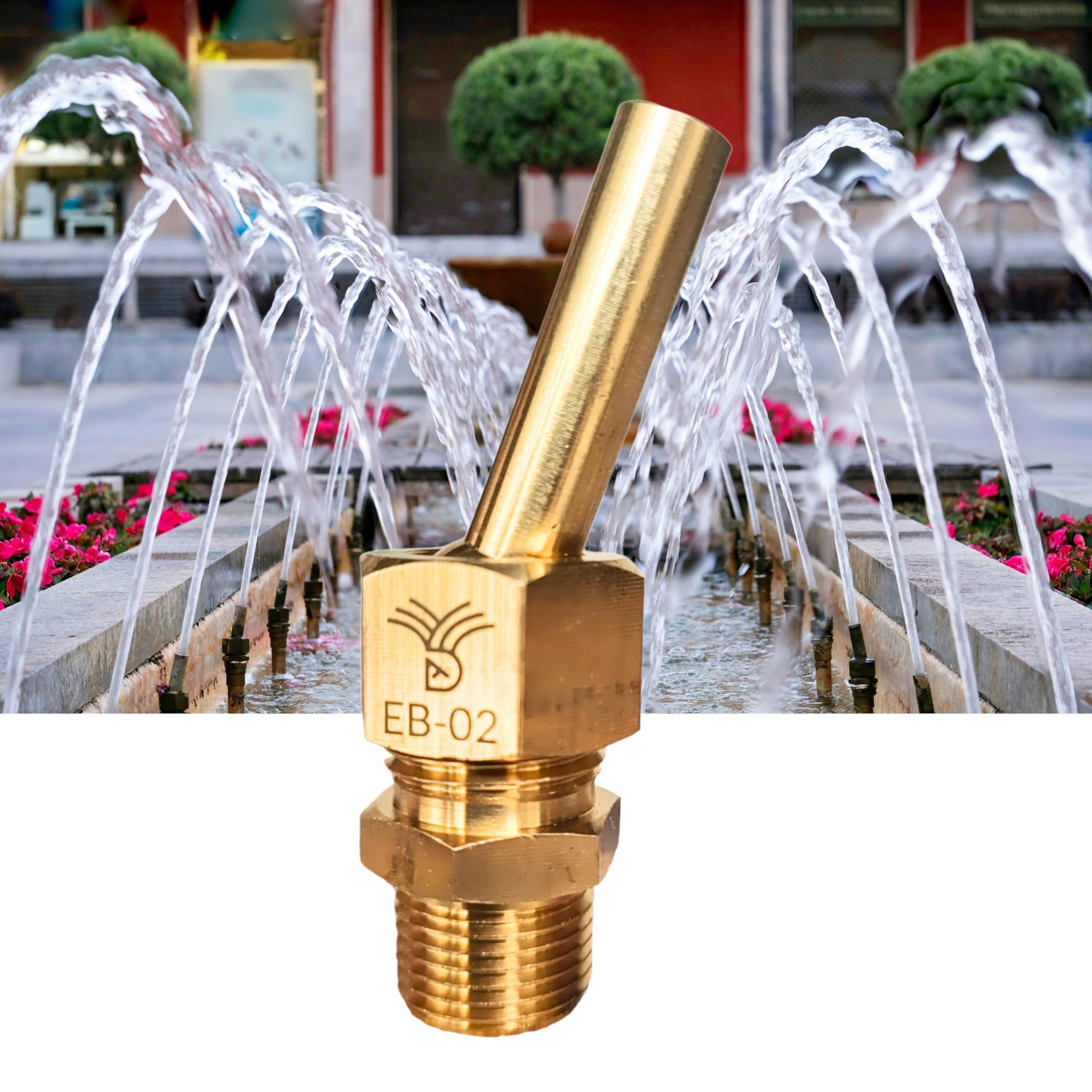 Ugello Decorativo per Fontana da Giardino in Ottone Massiccio - Getto di Lancia 3/8" - Design Elegante, Resistente alla Corrosione, Portata Ottimale, Perfetto per Esterni