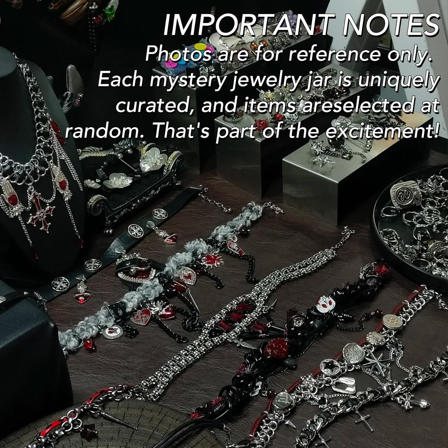 SMUOBT Mystery Jewelry Jar Bundle - 40-45 Piece Surprise Jewelry Box for Women,Gift Set (Necklace, Earrings, Rings,Kracelet,Keychain, Hair Clip) - Unique Birthday Gift for Her, - Image 6