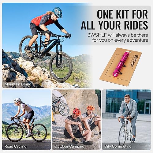 Miniatura 8 de BWSHLF Kit de reparación de neumáticos de bicicleta sin cámara para bicicletas de montaña y bicicletas de carretera, kit de tapones de neumáticos