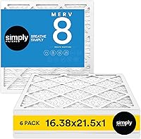 Vista 30 de Simply 18x25x1 Filtro de aire, MERV 8, paquete de 6, para caldera/aire acondicionado y HVAC de casa (Tamaño real: 17.75"x24.75"x0.75") Control