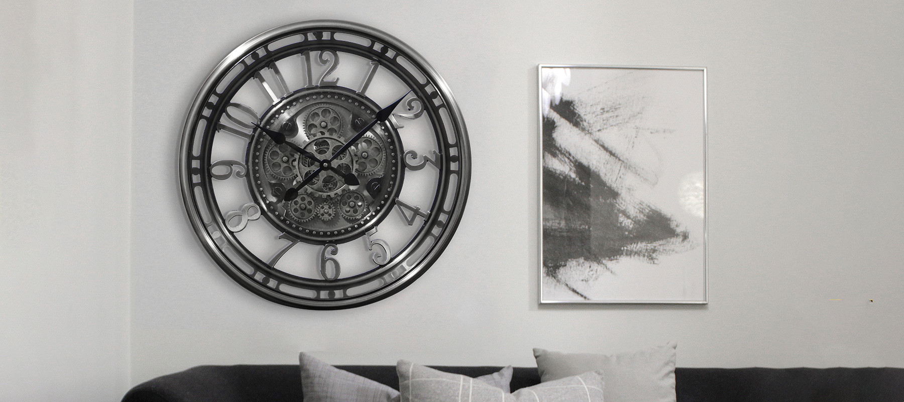 Amazon.com: INFINITY TIME 21 Inch Moving Gear Wall Clock Modern