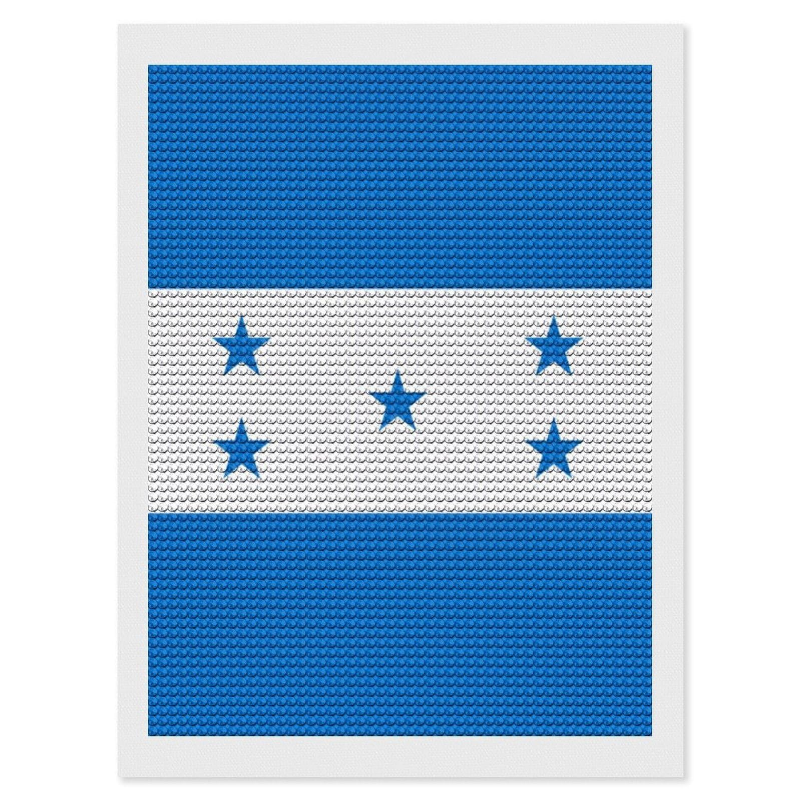 Nclqvjxzkhw Style Flag Of Honduras Diamond Art Painting For Adult Round Diamonds Pictures Arts Crafts Home Wall Decor 12"X16"