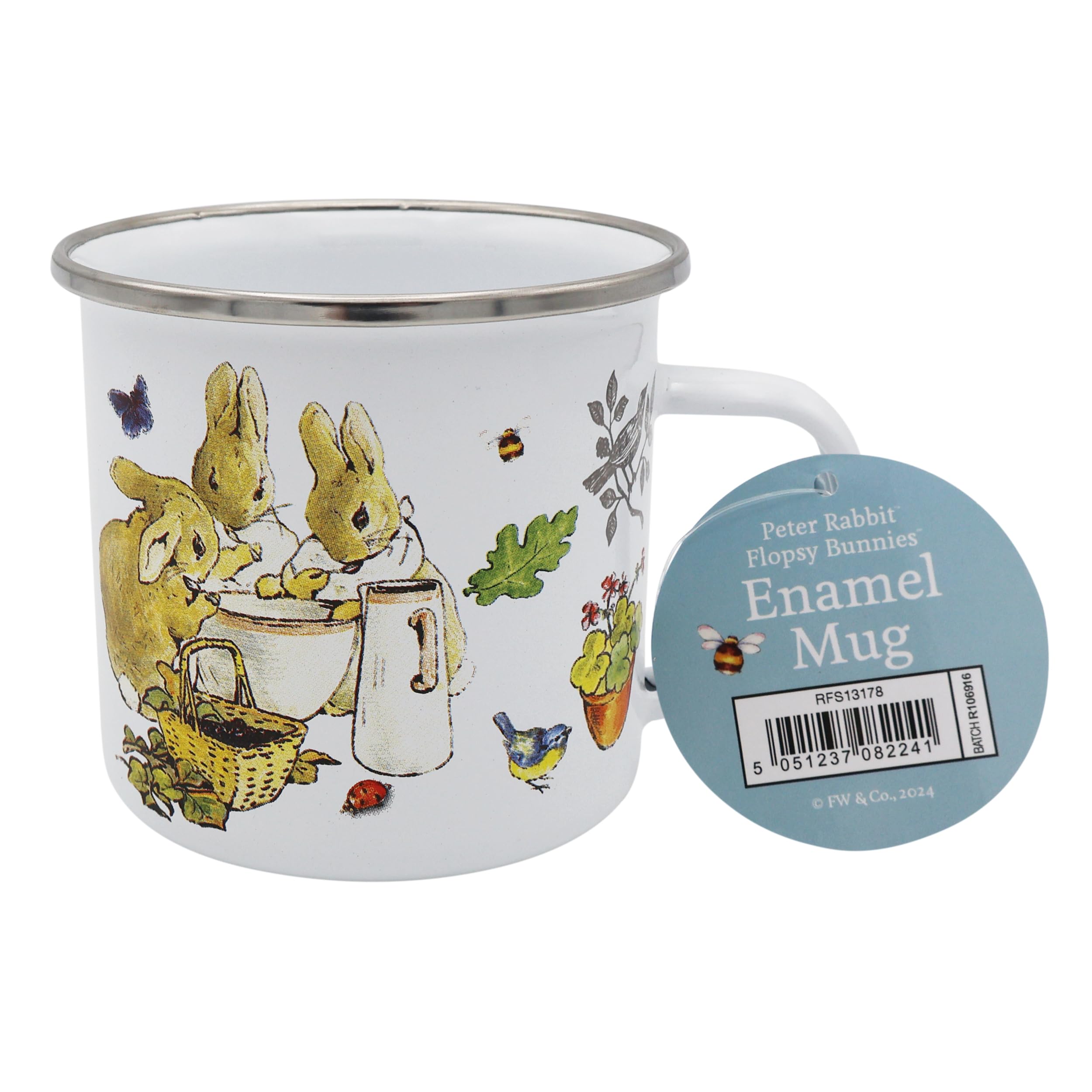 Peter Rabbit Enamel Mug Flopsy Bunnies, White : Amazon.co.uk