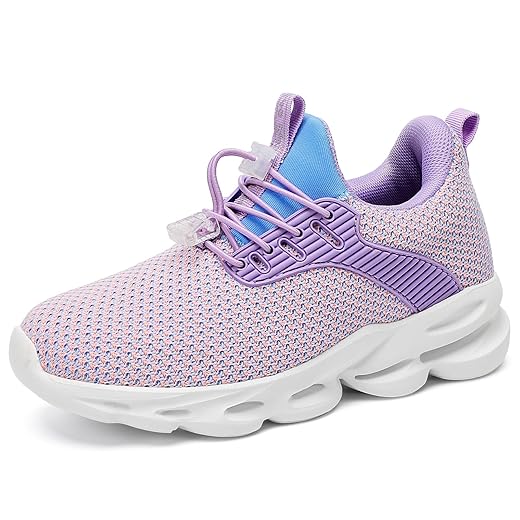 HSQ Boys Girls Tennis Shoes Kids Breathable Sneakers Ultra-Light Athletic Running Shoes for Toddler/Little Kid/Big Kid