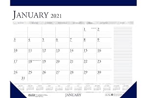 House of Doolittle Desk Calendar 2021: Maximize Productivity with Ample Space for Notes and Planning
