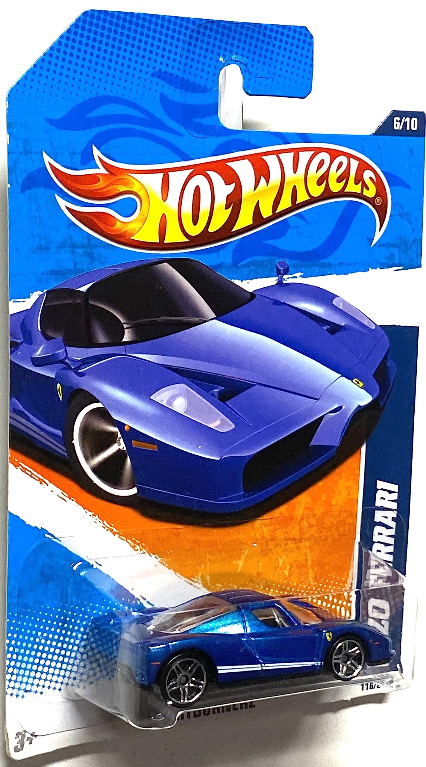 Hot Wheels 2011-116/244 Nightburnerz 6/10 MAVİ Enzo Ferrari 1:64