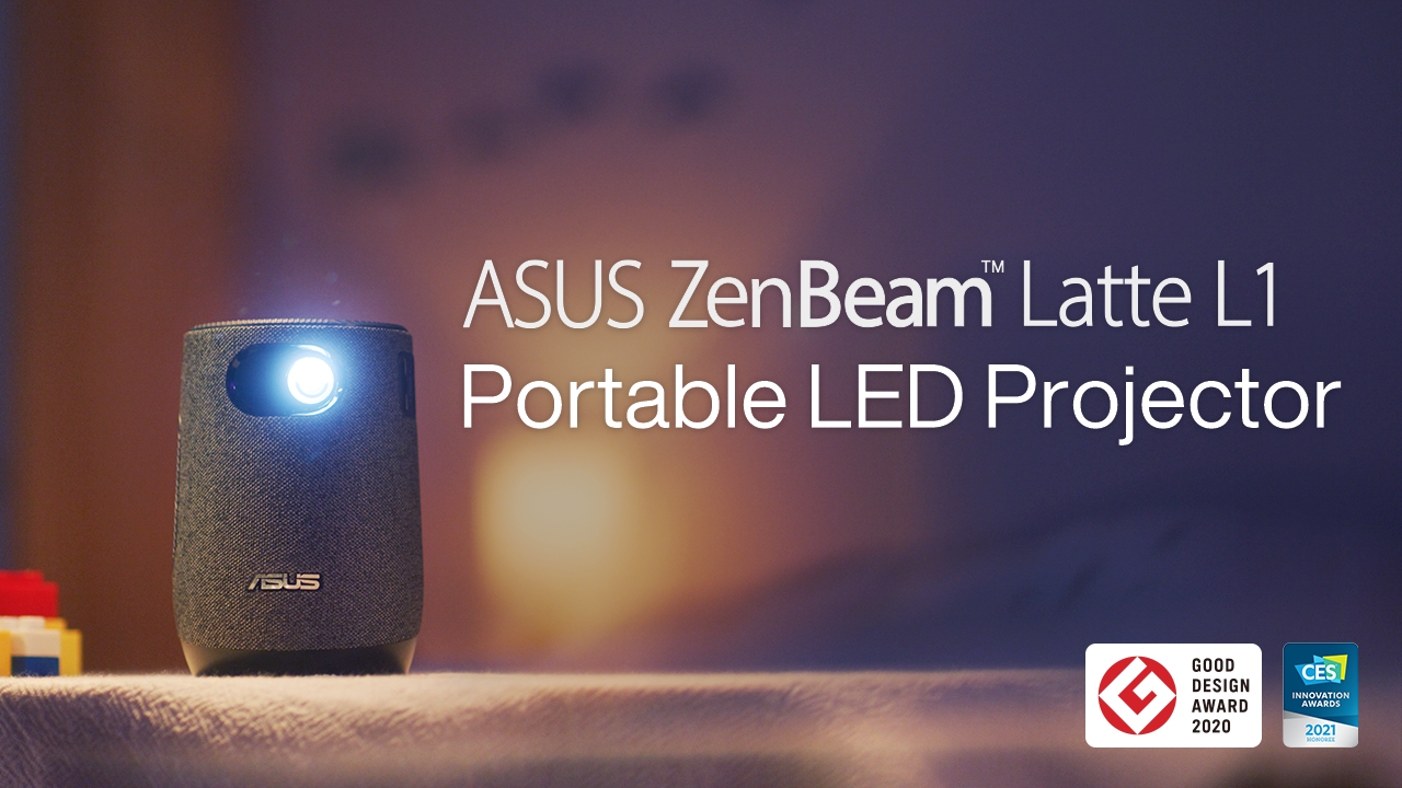ASUS ZenBeam Latte L1 Portable LED MiniSmart Wi-Fi Projector