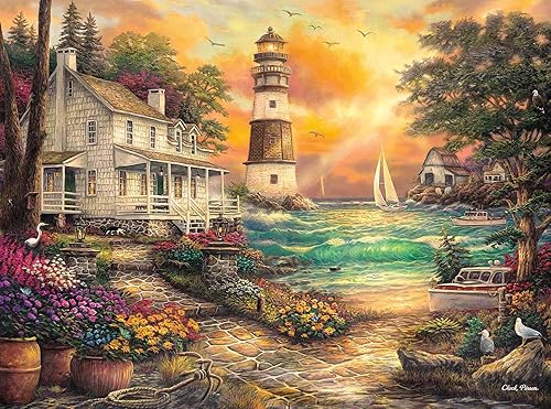 Buffalo Games - Chuck Pinson - Cottage By The Sea - Rompecabezas de 1000 piezas