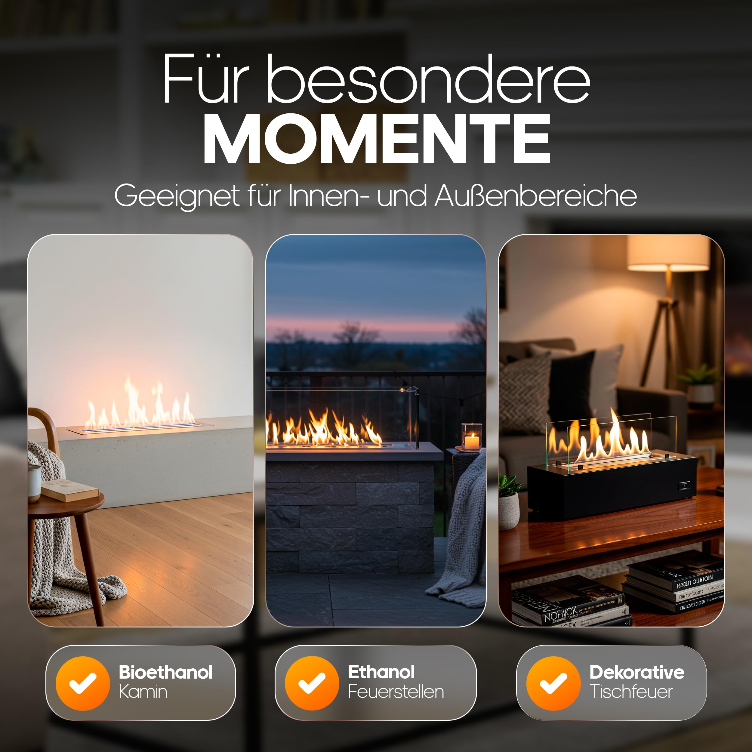 HaA Bioethanol 96,6% Premium 1 Liter – Für Bioethanol Kamin & Tischfeuer Indoor – Bio Ethanol für Tischkamin Indoor & Outdoor - Geruchsarm & rückstandsfrei – aus nachwachsenden Rohstoffen
