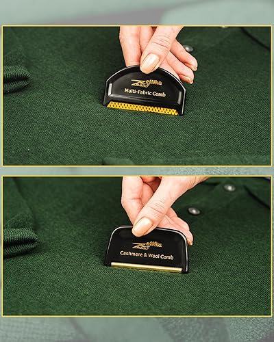 Miniatura 4 de ZEFFFKA Suéter de lana fina de cachemira, prendas de varios tejidos, peine, pelusas y pelusas para quitar pelusas