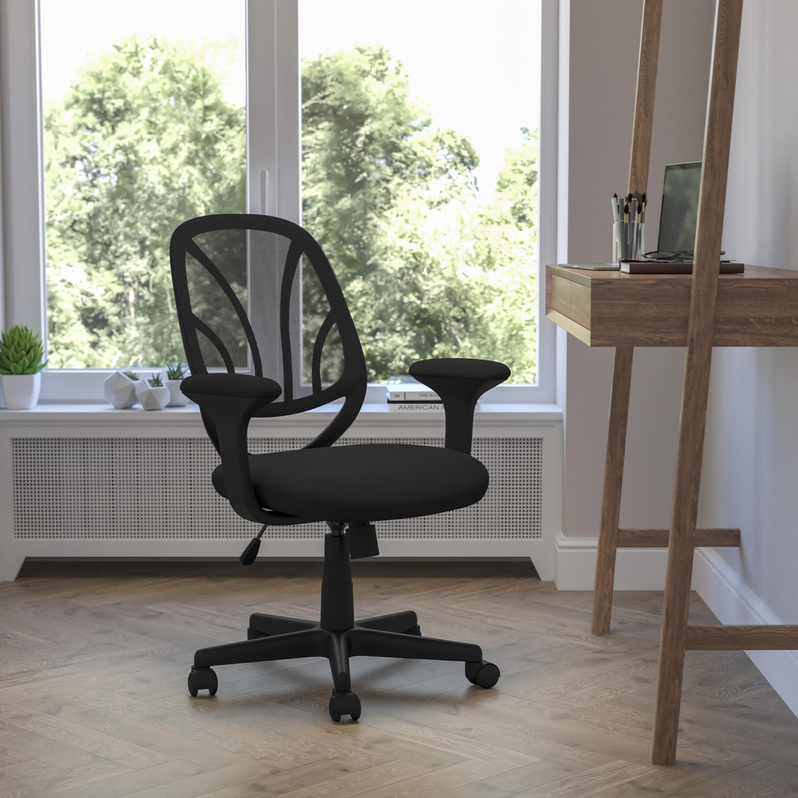 Amazon.co.jp: mid-backブラックメッシュコンピュータタスク椅子