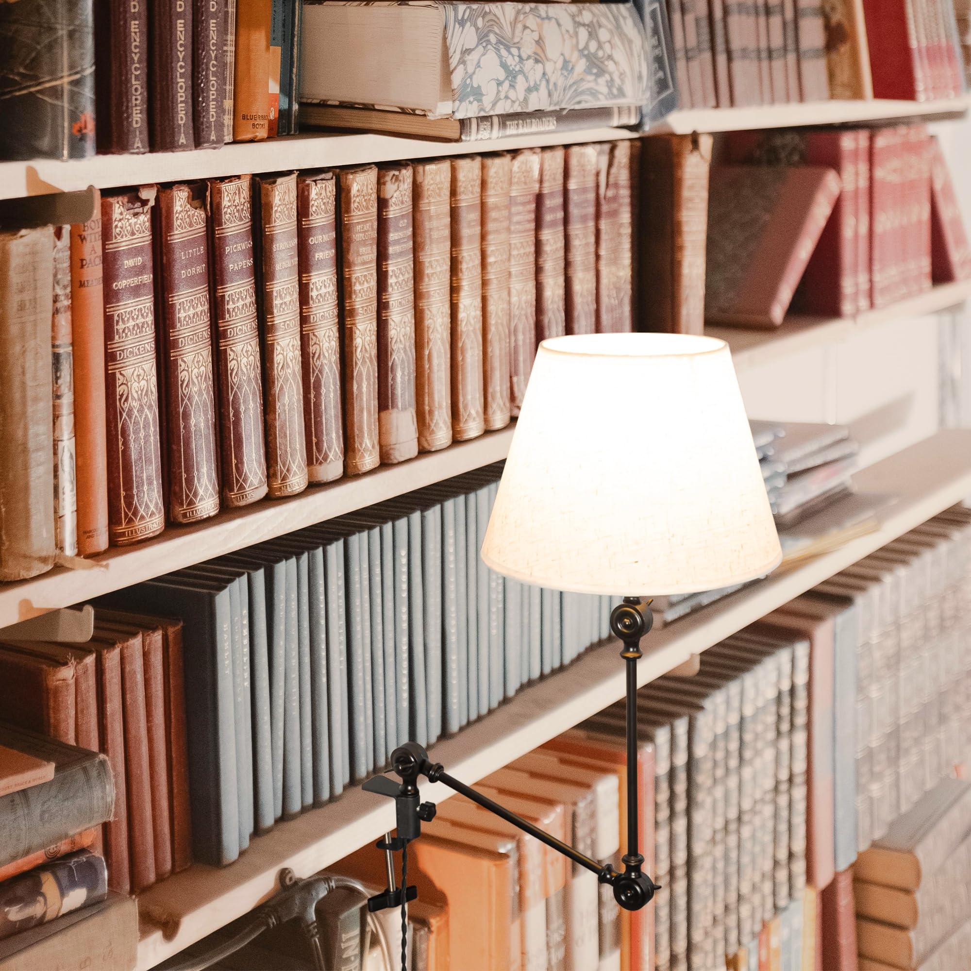 Retro Klemmleuchte,1 Packung Leselampe mit 2,5 m Kabel, Dimmbar Nachttischlampe,Augenpflege Schreibtischlampe für Büro Heimgebrauch, E27 Lampenhalterung TD0753