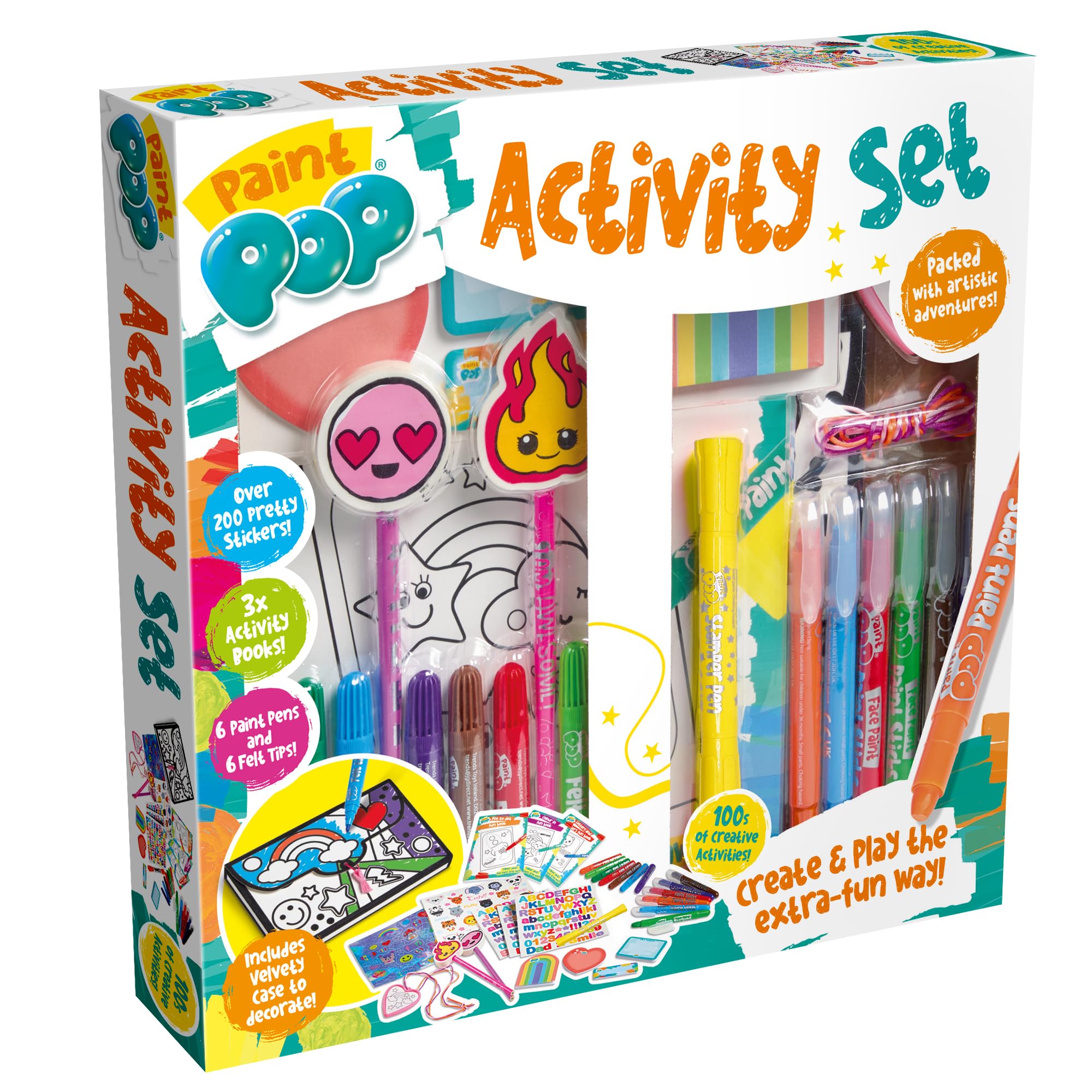 Paint Pop Big Activity Set - Kids Large 100x Activity Arts Crafts Bundle