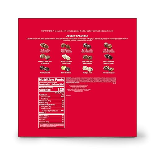 Miniatura 4 de Godiva Chocolatier Calendario de Adviento de globos de nieve 2023
