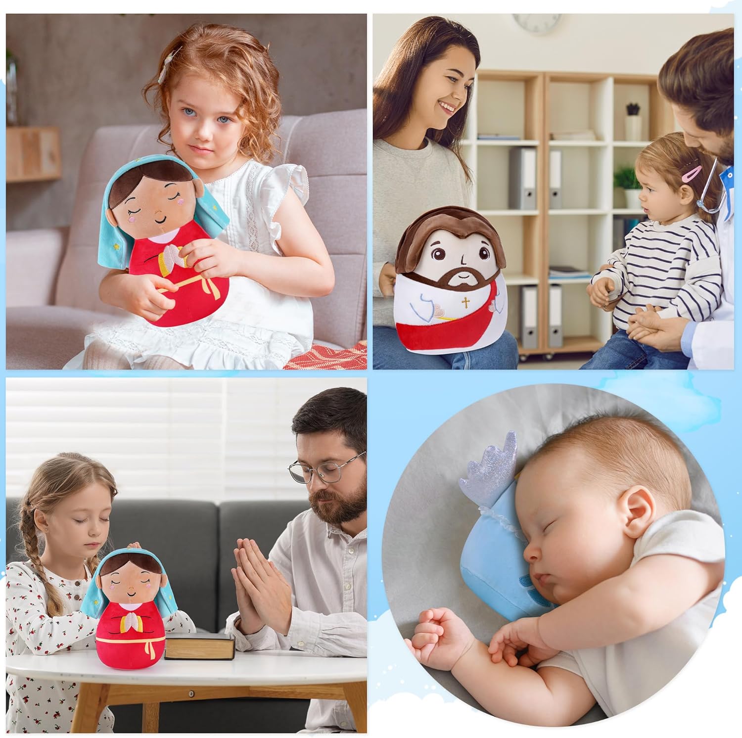 Our Lady of Guadalupe Plush Toy, 8 Inch Virgin Mary Stuffed Doll Catholic Baby Gifts, Religious Stuffed Plushie for Kids Girls, Gift for Religious Kids Christmas Birthday Baptism - Image 7