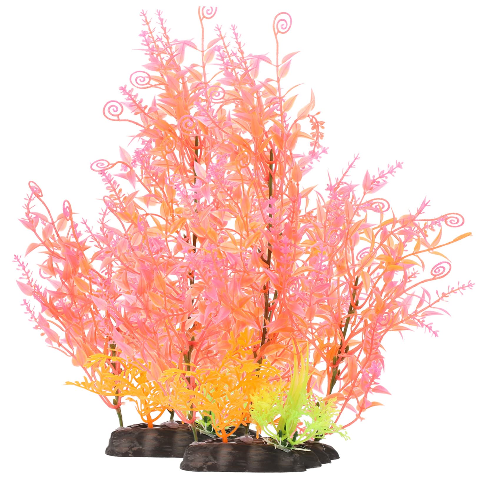 BESPORTBLE 10stücke Künstliche Pflanzen Für Aquarien Wasserpflanzen-Dekoration Mit Stabilem Sockel Für Fischbecken Und Terrarien Und Lebensecht Gestaltet
