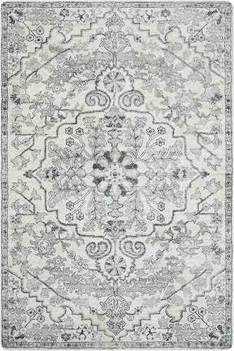 Miniatura 139 de Lahome Alfombra bohemia con medallón floral de 3 x 5 pies, suave, impresa, para baño, cocina, entrada, vestíbulo, vintage, antideslizante, lavable