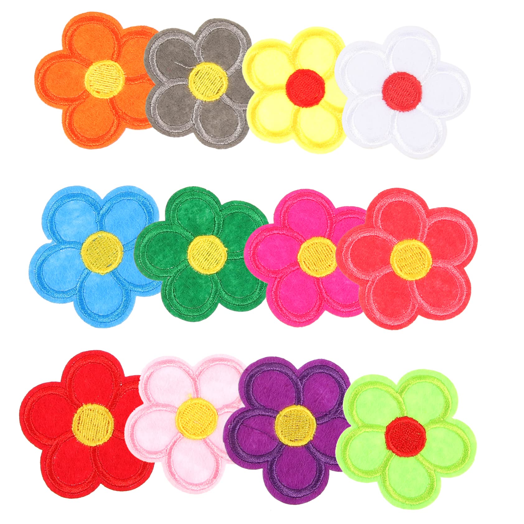 Adornos para Ropa, Parches Bordados de Tela Flores, 60 Parches for Reparar y Decorar